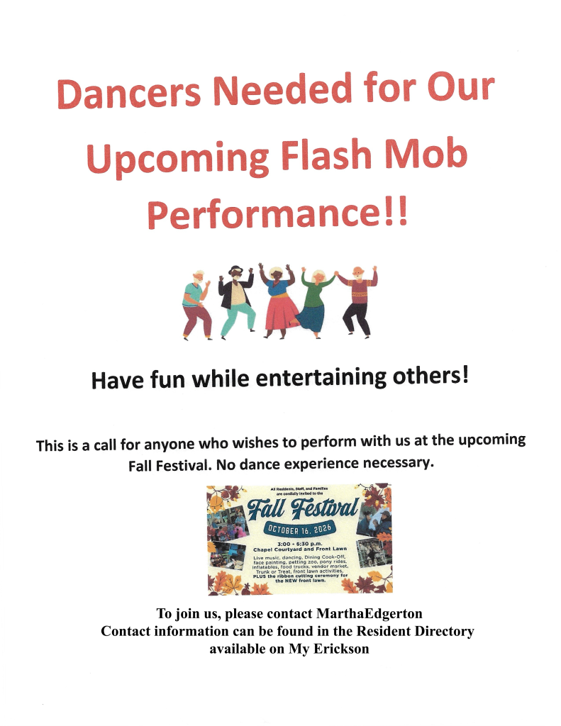 Dancers Needed for Flash Mob
