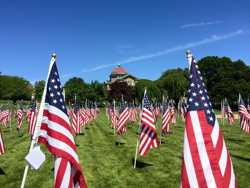 flags at Field of Honor, Memorial Day celebration