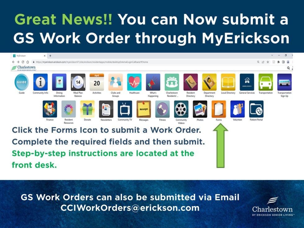General Services Work Order Form | Charlestown Retirement Community ...