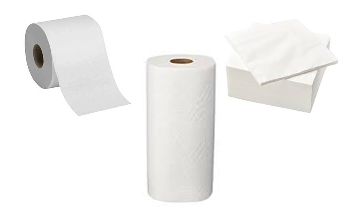 non-recyclable paper items